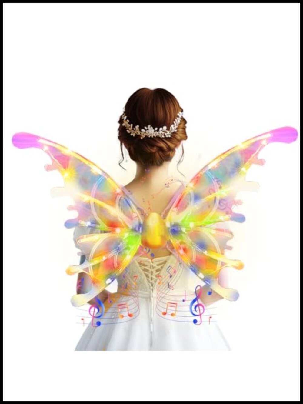 LED Butterfly Fairy Wings with Lights Music Flapping Cosplay Costume